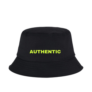 AUTHENTIC BUCKET-HAT black x neon